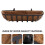 1Pc Durable Brown Iron Hanging Flowerpot Wall-Mounted Planter 3