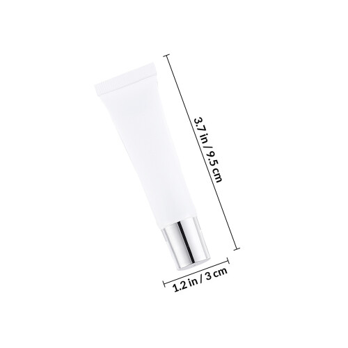 1Set White Plastic Lip Balm Tubes Easy Squeeze Transparent Containers 1