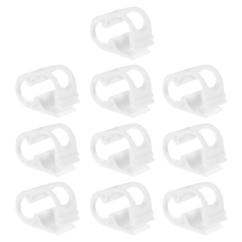 10Pcs White Shut Off Clips Adjustable Hose Clamps for