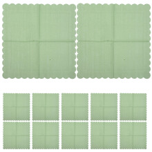 100Pcs Green Scalloped Paper Napkins Double Layer Disposable for Party