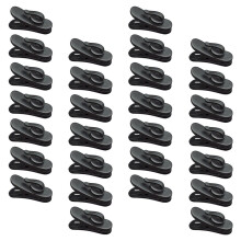 100Pcs Multipurpose Headset Clips Black Plastic Rotating Cable Holders