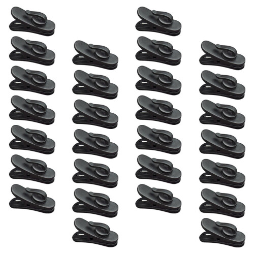 100Pcs Multipurpose Headset Clips Black Plastic Rotating Cable Holders