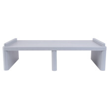 1Pc Multifunction Grey Plastic Laptop Elevated Shelf Computer Rack