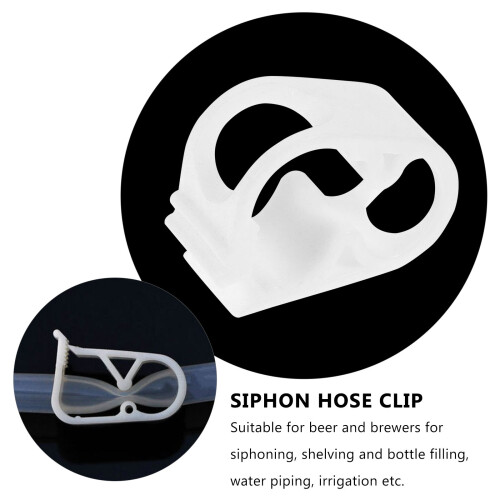 10Pcs White Shut Off Clips Adjustable Hose Clamps for 2