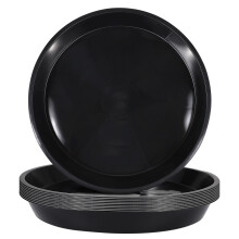 10Pcs Thick Plastic Flowerpot Trays Black Drip Pads for Balcony Garden
