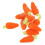 Red Wool Felt Vegetable Decor 10pcs 0.9x0.9x2.6in 1