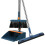 1Set Foldable Blue Broom and Dustpan Set Plastic Home Cleaning Kit 1