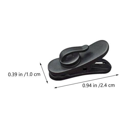 100Pcs Multipurpose Headset Clips Black Plastic Rotating Cable Holders 1