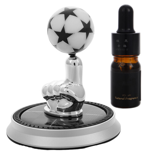 Sturdy Metal Solar Car Aromatherapy Diffuser Soccer Dashboard