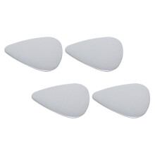 4Pcs Stainless Steel Guitar Picks Set Silver for Electric Bass Ukulele
