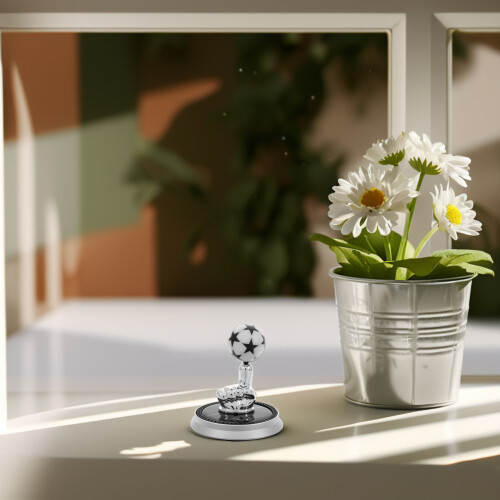 Sturdy Metal Solar Car Aromatherapy Diffuser Soccer Dashboard 2