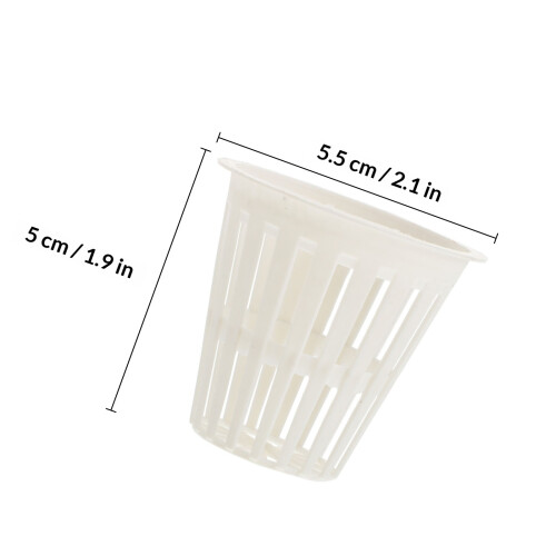 Soilless Cultivation Basket White 50pack 2.2x2.2in 1