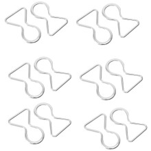 6 Pairs Silver Overall Buckles Apparel Fasteners Belt Waist