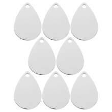 8Pcs Stainless Steel Metal Stamping Blanks Silver DIY Jewelry Tags