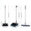 1Set Foldable Blue Broom and Dustpan Set Plastic Home Cleaning Kit 2