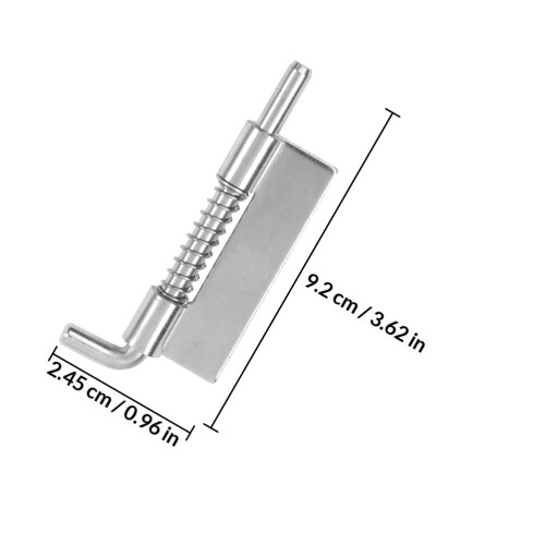 1Pc Silver Stainless Steel Sliding Door Lock Durable Rust-Proof Latch 1
