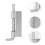 1Pc Silver Stainless Steel Sliding Door Lock Durable Rust-Proof Latch 10