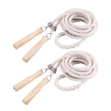 2Pcs Durable Cotton Braided Skipping Rope Team Jump Rope