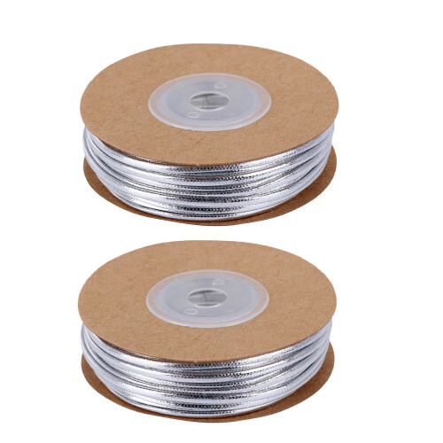 2 Rolls Making For 皮 绳饰 Cord Smooth Braided Rope Soft Bracelet