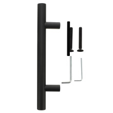 1Pc Black Steel Wardrobe Handle Easy Install Door Knob for Furniture