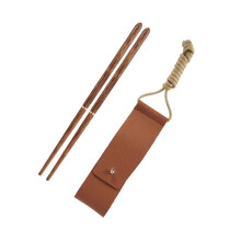 Portable Camping Utensils Set with Detachable Wooden Chopsticks, Reusable Lightweight Tableware for Outdoor Picnic