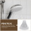 50Pcs Light Grey Shower Head Silicone Nozzle Replacement Spray Holes 3