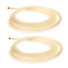 2pcs 4/4 Violin Bow Hair Replacement Natural Horsehair Restore Clear Bow Tone Professional Rehairing