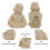 2Pcs Sandstone Little Maitreya Buddha Desktop Ornaments 6