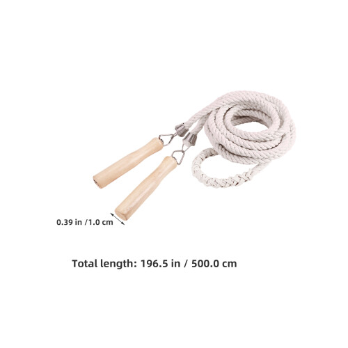 2Pcs Durable Cotton Braided Skipping Rope Team Jump Rope 1