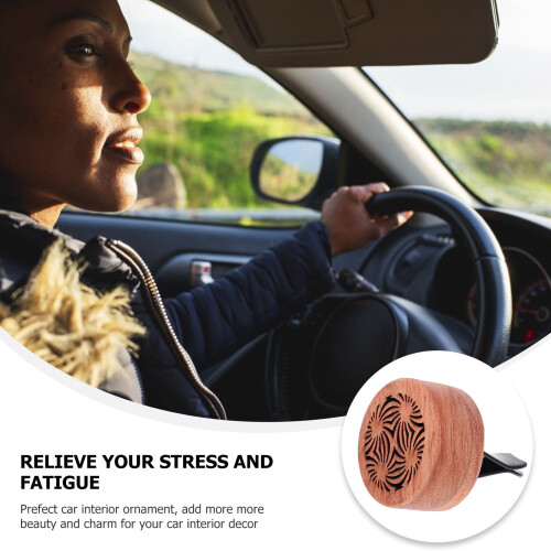 1Pc Brown Rosewood Car Diffuser Essential Oil Aromatherapy Clip 2