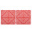 2Pcs Red Plastic Garage Floor Tiles Interlocking Drainage Mat Non Slip 1