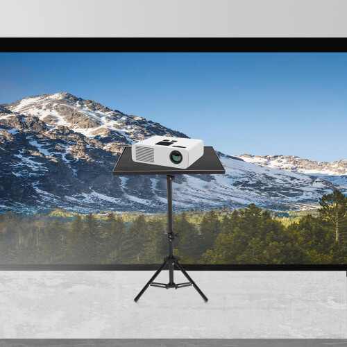 Stand Porta Proiettore E Laptop Nero in ABS Con Base Pieghevole 2