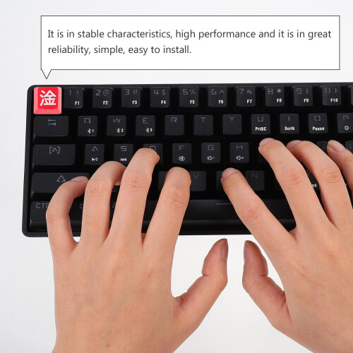 Red ABS Shine Through Key Cap for Mechanical Keyboard Replacement 2