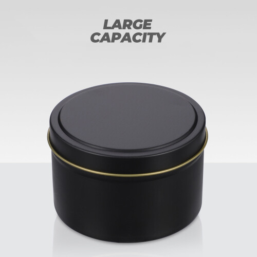 9Pcs Round Black Tin Candle Containers for Home DIY and Gift Storage 2