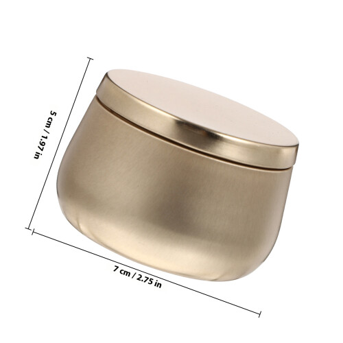 9Pcs Golden Tinplate Multi-Purpose Jar for Tea Candy Gifts 1