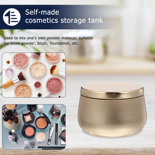 9Pcs Golden Tinplate Multi-Purpose Jar for Tea Candy Gifts 2