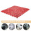 2Pcs Red Plastic Garage Floor Tiles Interlocking Drainage Mat Non Slip 3