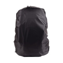 Waterproof Backpack Cover with Adjustable Buckle Fit, Durable PU Coating for Hiking and Camping Black