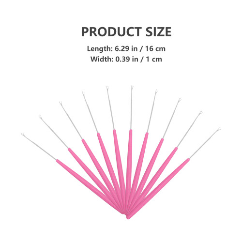 20pcs Plastic Handle Crochet Needles For Hair Extensions And Knitting 1