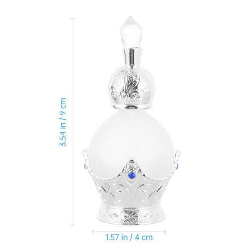 1Pc Vintage Style Silver Perfume Dispenser Storage Bottle 1