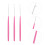 20pcs Plastic Handle Crochet Needles For Hair Extensions And Knitting 5