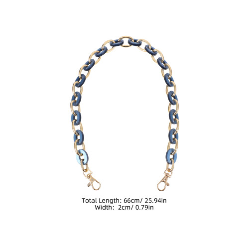 1Pc Durable Blue Resin Decorative Bag Strap Portable Purse Chain 1