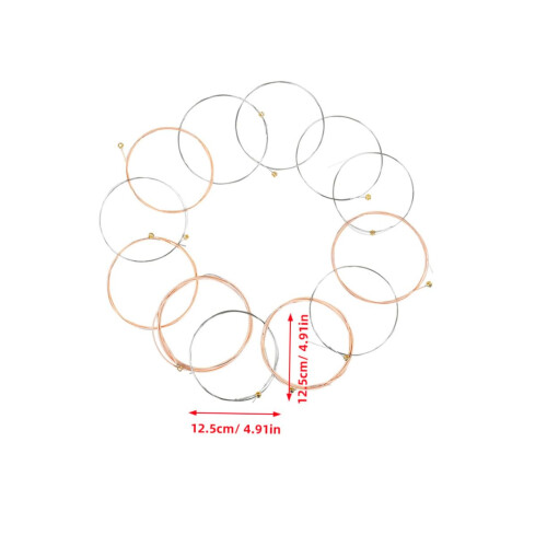 12pcs Acoustic Guitar Strings Set with Comfortable Grip for Reliable Performance and Quick Replacement 1