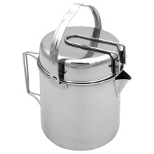 Camping Cookware Set Stainless Steel Pot with Dual‑Purpose Lid Bowl, Compact Cookware for Hiking and Bushcraft