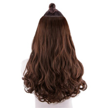 (50cm, Light Brown) One Piece Long Curly Wig Natural Wavy Hair Extensions Personalized Hair Accessories for