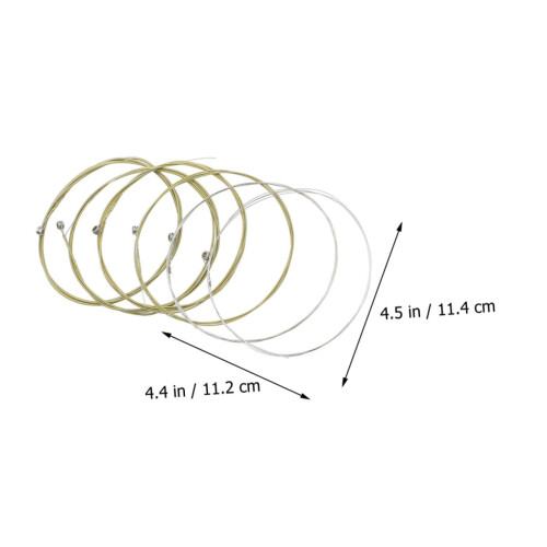 Acoustic Guitar Strings Set Brass 6 String Folk Replacement with Bright Balanced Tone 1