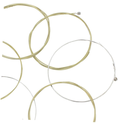 Acoustic Guitar Strings Set Brass 6 String Folk Replacement with Bright Balanced Tone 2