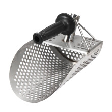 Rust‑Resistant Stainless Steel Sand Scoop for Metal Detecting, Beach Detector Accessory with Fast Filtration and Reinforced Frame
