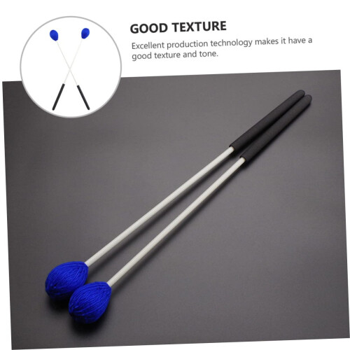 Wool Drum Mallets Pair with Durable Soft Wool Head, Ergonomic Grip for Warm Musical Tone and Versatile Percussion Practice 2