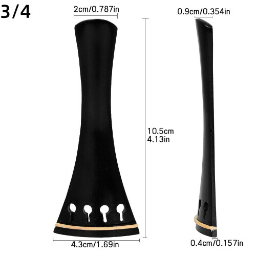 Violin Tailpiece 4.3x10.5cm Wood String Plate Component, Exact Fit Design for Easy Replacement 1